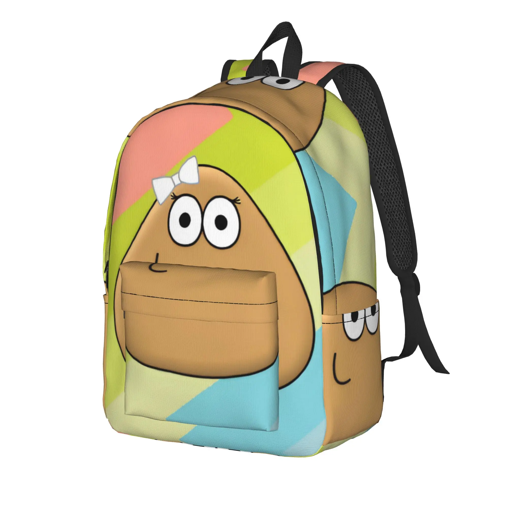 My Pet Alien Pou Casual Backpack Durable High School Business  Daypack for Men Women Laptop Computer Canvas Bags