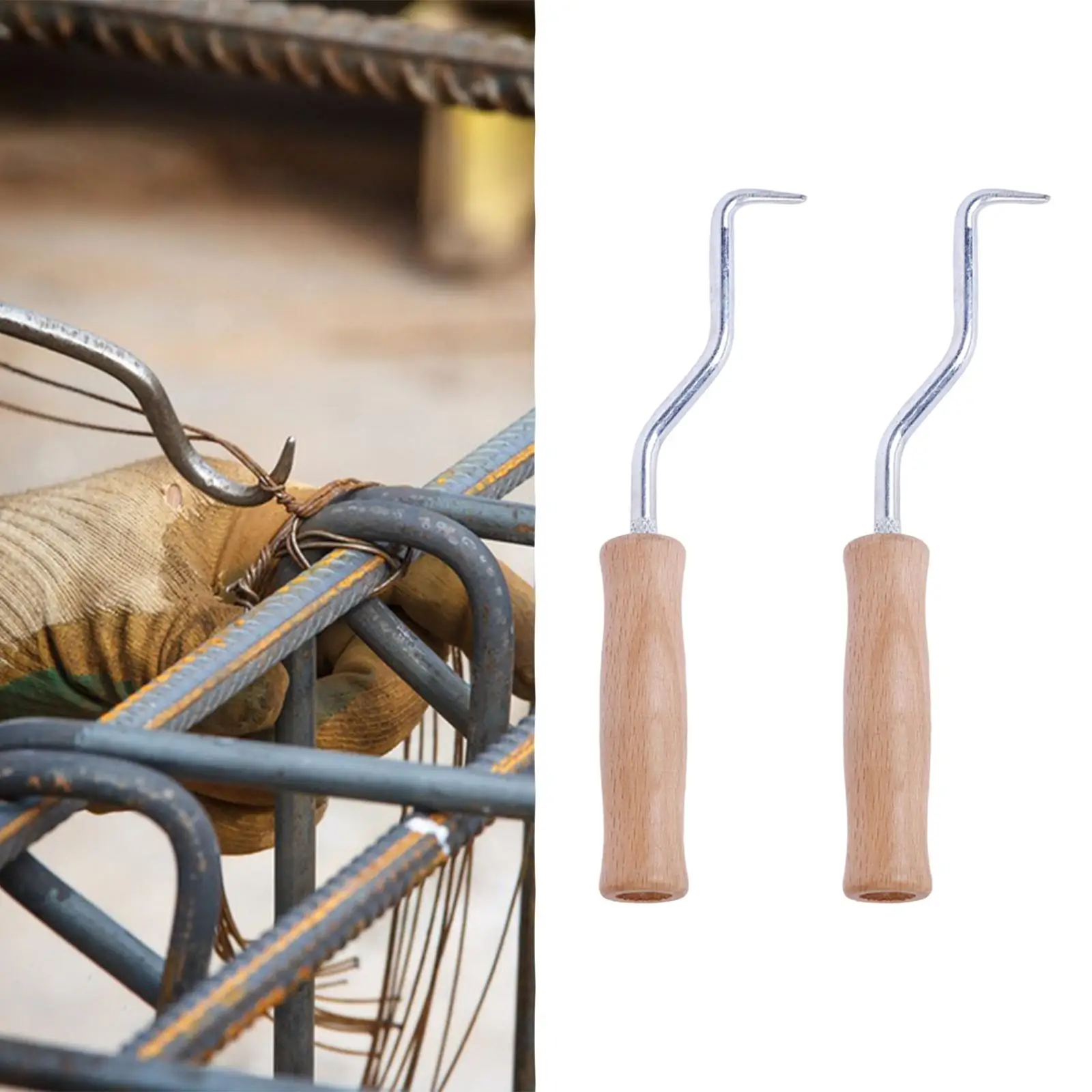 

2 Pieces Wire Twisters, Tie Tools Construction Tools Labor Saving Sturdy Wooden