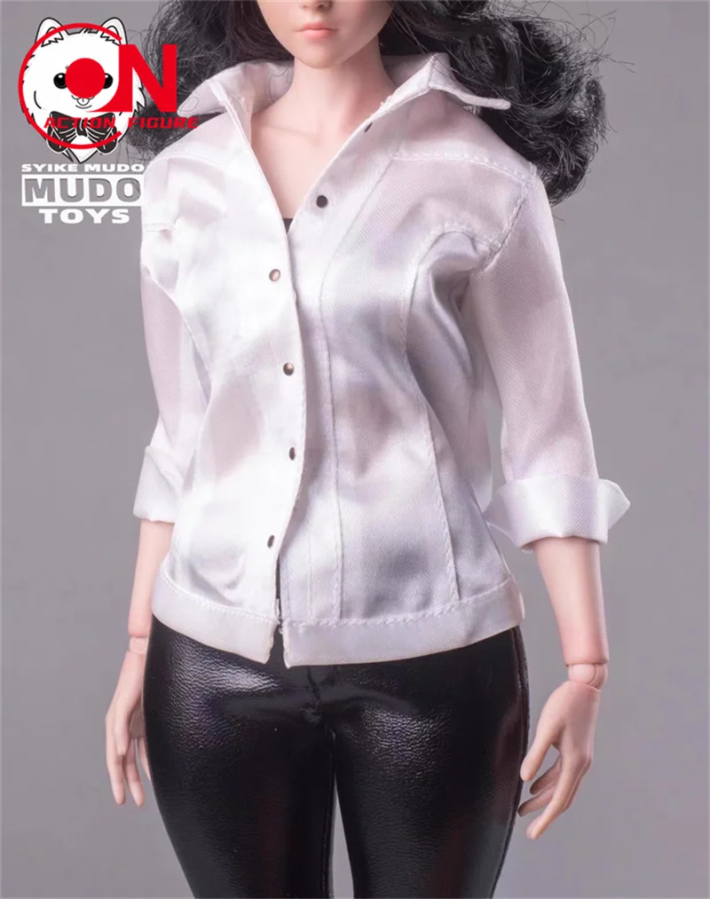 1/6 escala CTC-003 camisa feminina calças de couro conjunto roupas modelo caber 12 polegadas worldbox at202 soldado figura ação corpo bonecas