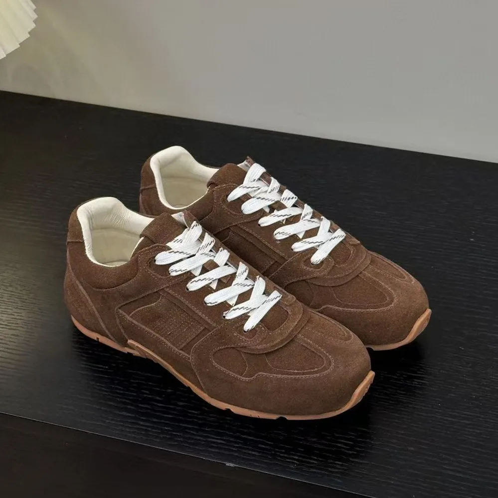 

Genuine leather thick sole 2025 autumn and winter new item Forrest Gump shoes for women, fashionable sports dad shoes for women