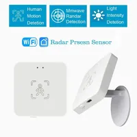 Tuya WiFi Human Presence Detector,Luminance/Distance Detection, Smart Human Body PIR Sensor Support Smart Life Control