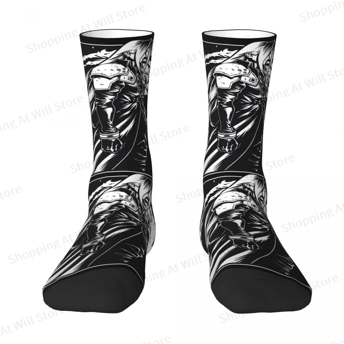 Calcetines de invierno de Final Fantasy Sephiroth The Man In The Black Unisex, medias de Hip Hop Happy Crew, estilo callejero, Crazy