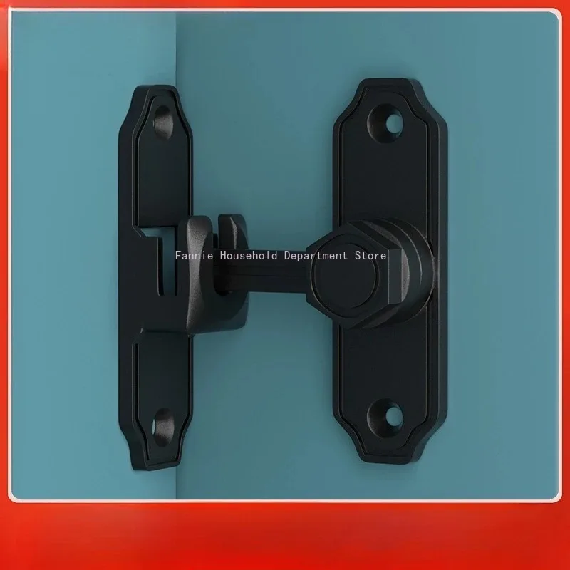 No Drill Latch Aluminum Alloy Door Lock Security Chain Hotel Door Lock Buckle Anti Theft Safety Chain Door Lock view 5
