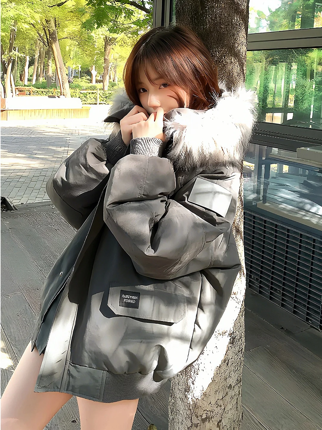 

Мужская зимняя парка с меховым воротником, американский стиль, с капюшоном, утепленная хлопковая рабочая куртка, теплая, на флисовой подкладке, утилитарная