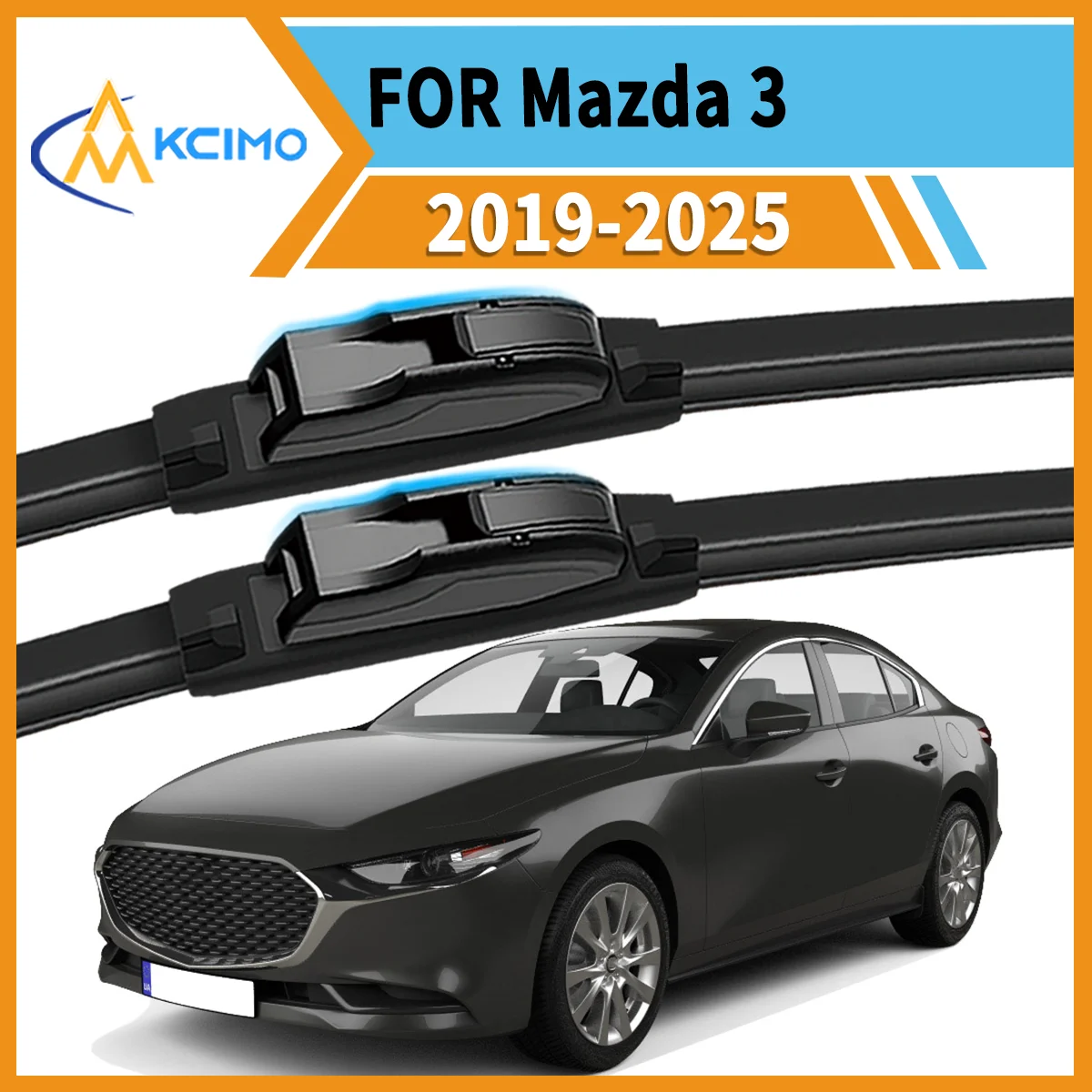 

Engineered for Performance 2PCS Front Wiper Blades for Mazda 3 BP 2019-2025 All-Season Reliability Clear Vision Quiet Operation