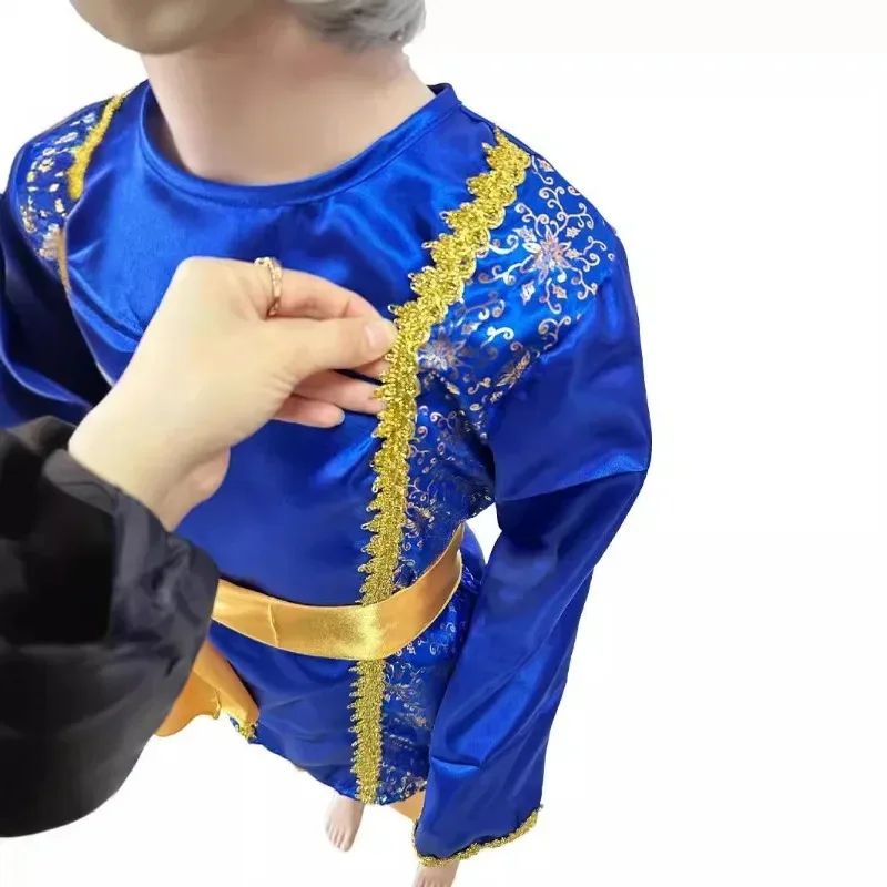 جديد أطفال بنين الهند العربية علاء الدين الأمير تأثيري مصباح الجني زي حفلة تنكرية للهالوين ازياء العربية زي البدلة