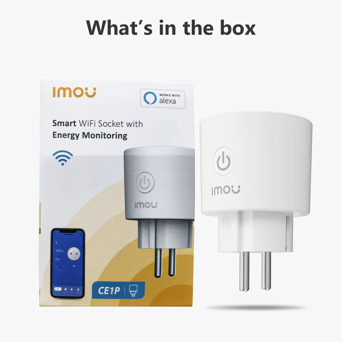 Imou ce1 smart socket eu smart plug mit strom energie überwachung fernbedienung sprach steuerung unterstützung alexa assistant 220-240v