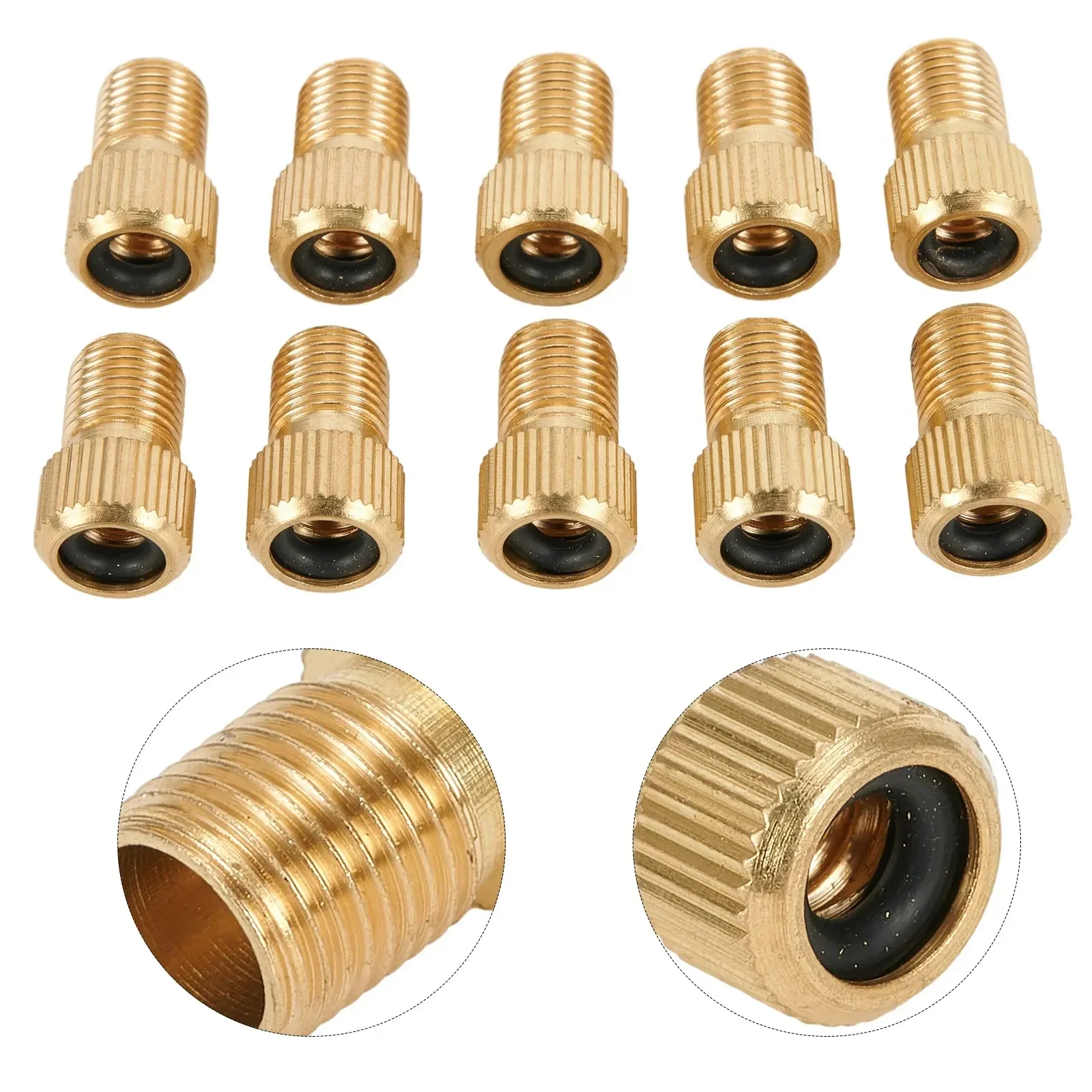 5/10PCS  Bicycle Copper Valve Adapter Dv Sv French To Dunlop Car Valve Car Pump Mountain Road Bike Accessories Easy Installation