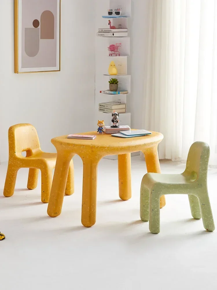 Nordic Girl Table And Chair Furniture Plastic School Writing Small Desk Creative Design Living Room Study Table Desks