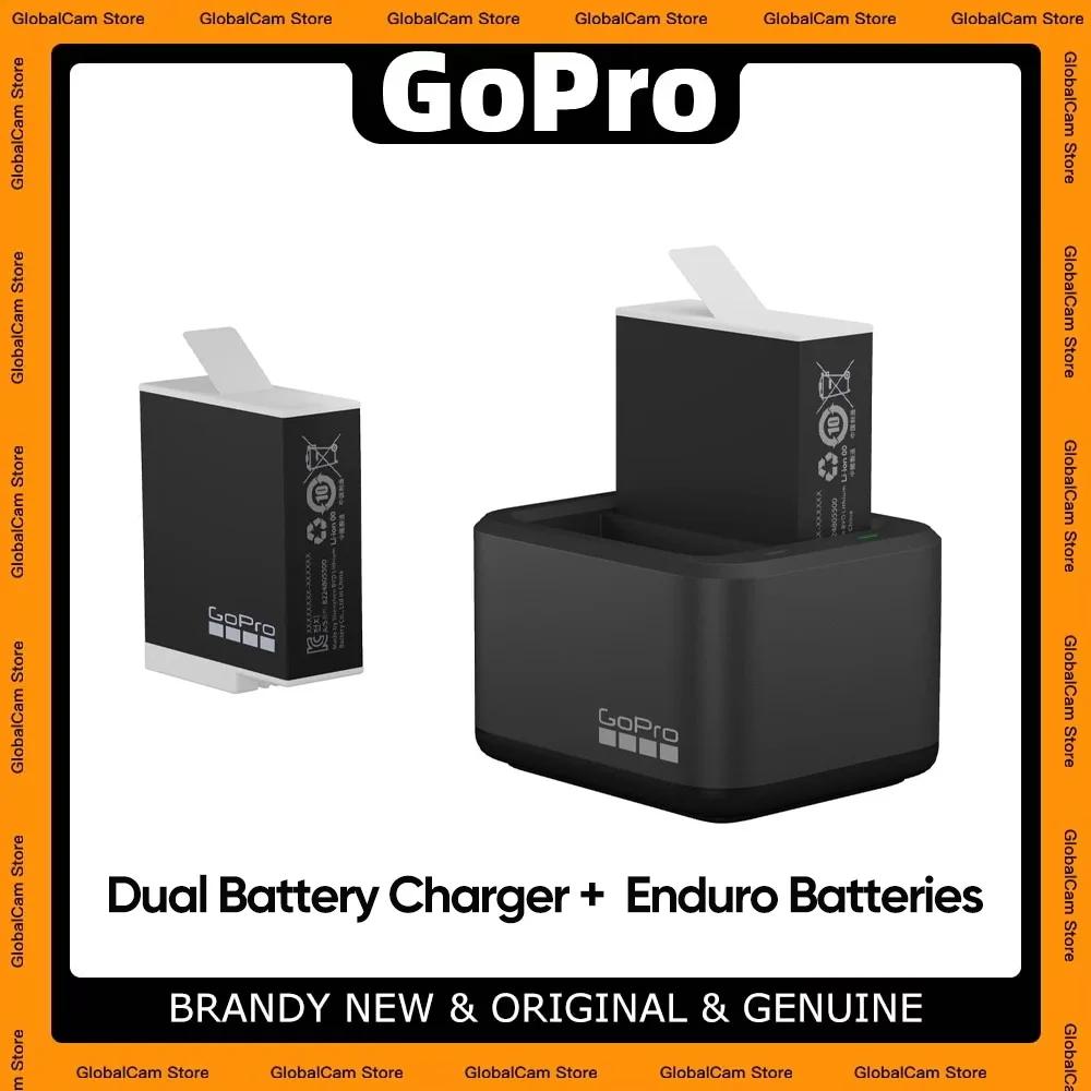 ★②-GoPro Official Enduro Battery / Charger for HERO 12 11 10 9 Black Go Pro Battery / Charger Original New Accessory New