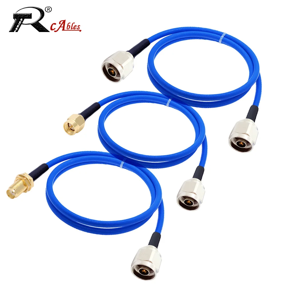 Cable Coaxial RG402 SMA macho SMA hembra a conector macho N SMA soldadura de engarzado de ángulo recto RG402 Semi Flexible 50ohm latón rápido