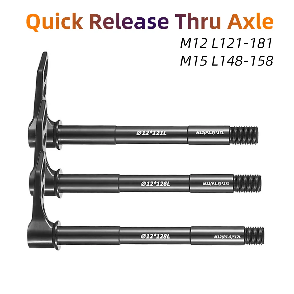 

MTB Road Bike Thru Axle 12x171 12x175 Quick Release 12x162 12x165 Front Fork Shaft Skewer Bicycle Thru Axle w/Lever