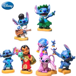 Disney Lilo and Stitch Angel Handmade Doll Anime Peripheral Cartoon Cute Model Cake Car Ornaments Children's Toys Holiday Gifts
