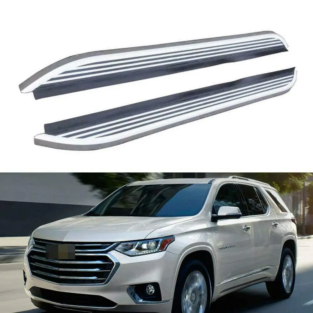 2Pcs Fit for Chevrolet Traverse 2018-2021 Running Board Side Step Pedal Nerf Bar