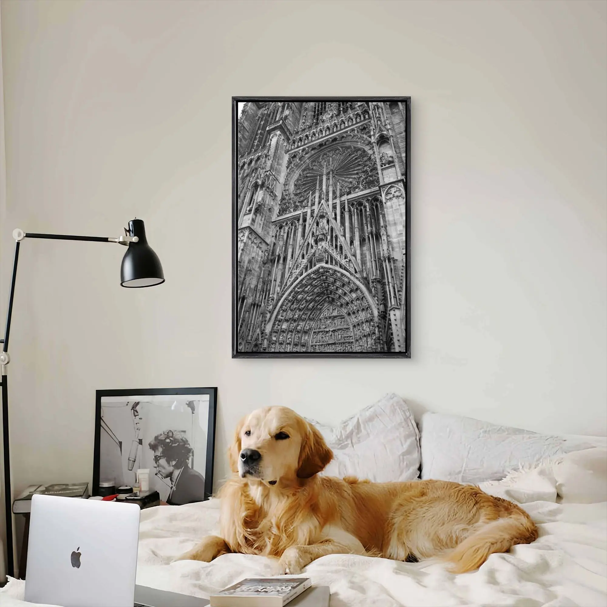 لوحة فنية جدارية من قماش كاتدرائية ستراسبورغ - طباعة الكنيسة القوطية المميزة لتزيين المنزل