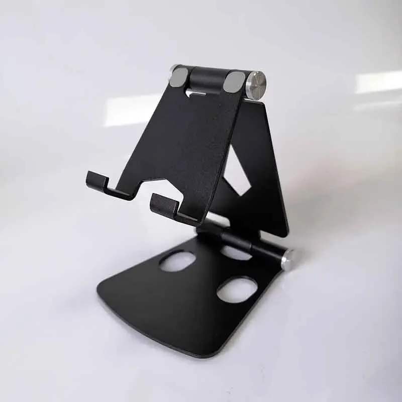 Desktop aluminum bracket phablet mobile phone universal desktop bracket three fold folding bracket