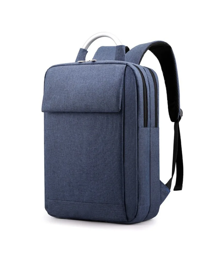 Business commuter backpack, personalized simple nylon backpack, large-capacity travel computer schoolbag