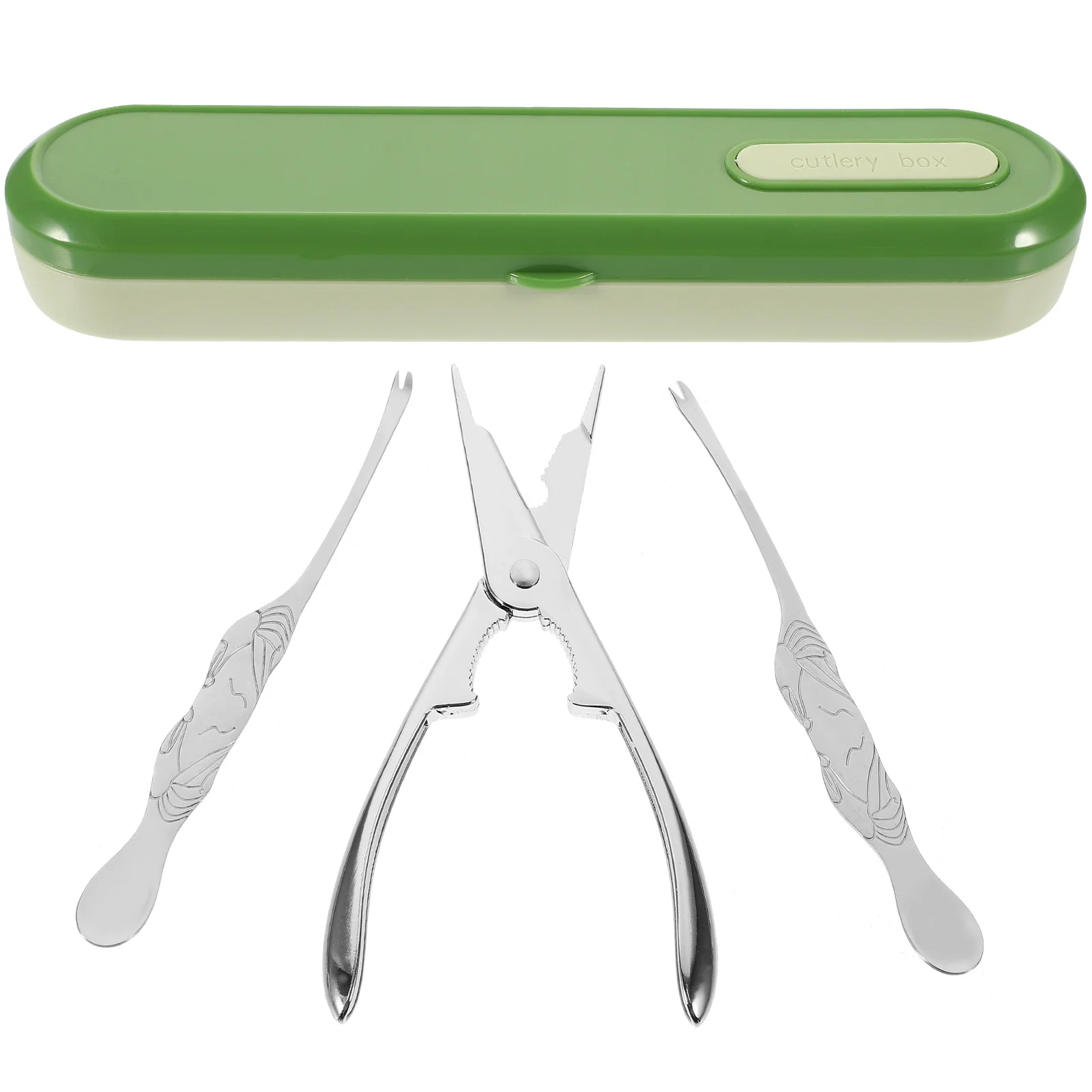 

1Set Stainless Steel Crab Eating Tools Forks Clamps Seafood Boil Party Supplies Smooth Round Feel Comfortable