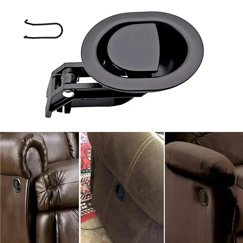 التجزئة 4 قطعة كرسي بلاستيكي الإصدار مقابض سحب البيضاوي أريكة بلاستيكية كرسي استبدال أجزاء دون كابل يناسب كابلات 3 مللي متر و 6 مللي متر #2