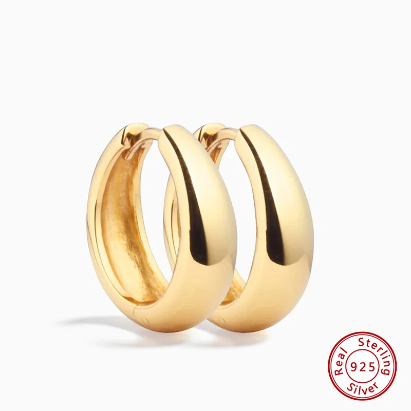 

Серьги из стерлингового серебра 925 пробы с оригинальным сертификатом, модные гладкие круглые клипсы-гвоздики для женщин, прямые продажи с фабрики