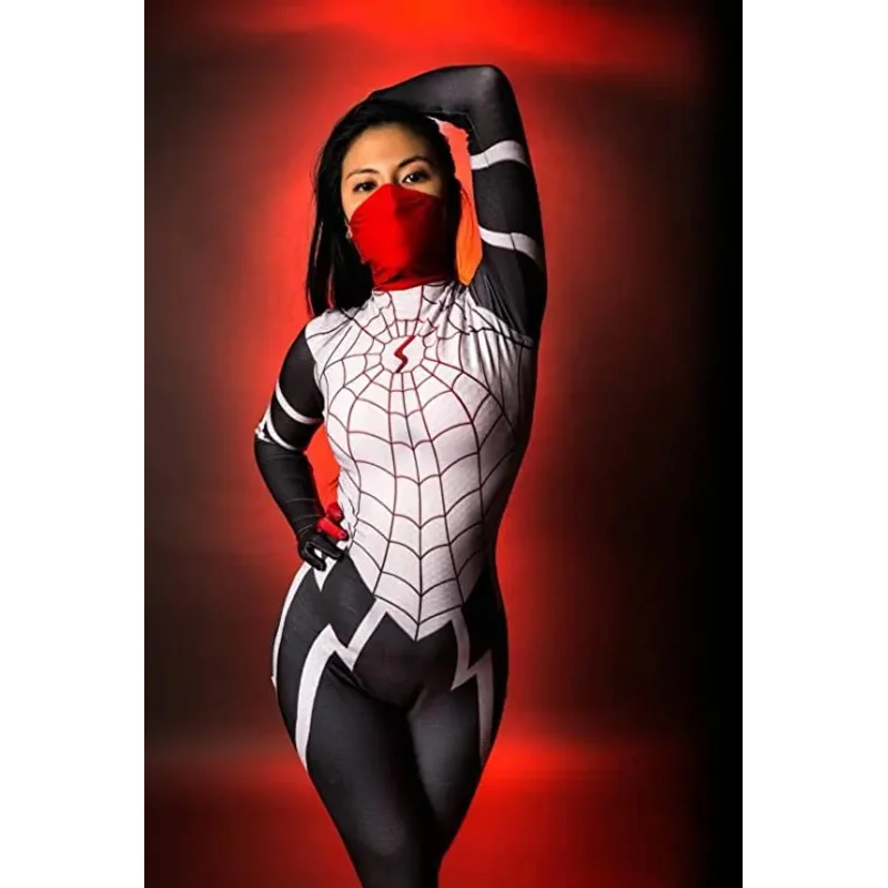 

Women Cindy Moon Silk Cosplay Costume 3D Print Adults Kids Girls Women Superhero Zentai Halloween Bodysuit Party Jumpsuit