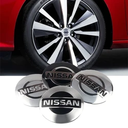 4Pcs Car Wheel Center Hub Caps Sticker Tire Rim Covers For Nissan GTR X-trail Qashqai Note Juke Sentra Patrol Navara Nismo Versa