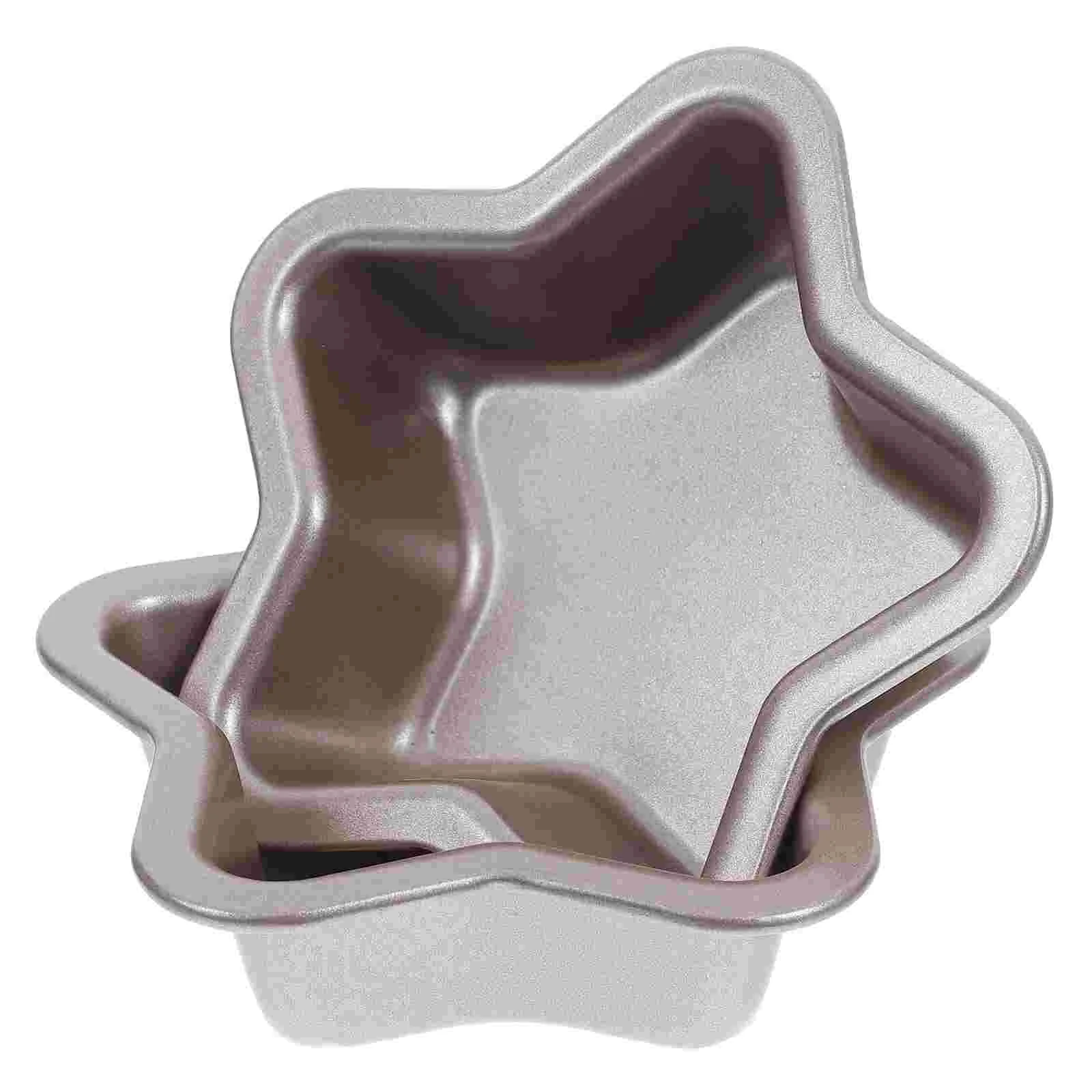 2 Pcs Five-pointed Star Cake Mold Bread Pan Cheese Baking Loaf Carbon Steel Household Toast