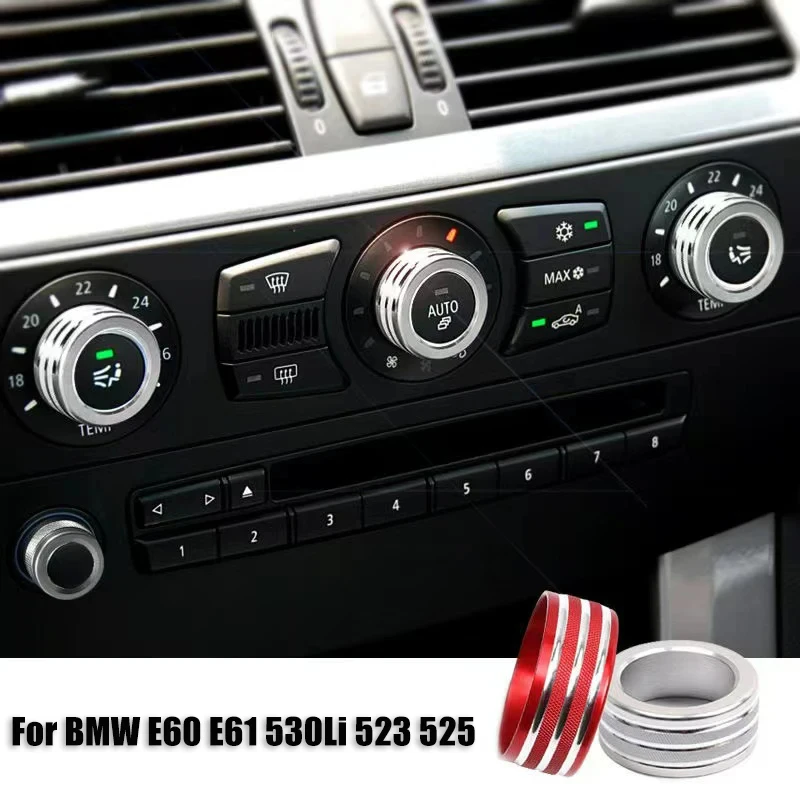 

Центральная консоль автомобиля, ручка регулировки громкости кондиционера, кнопка, кольцо, крышка для BMW E60 E61 530Li 523 525 5 Series 04-07 2008-2010