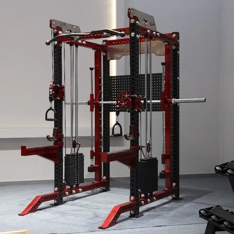 Adjustable Plate Loaded Steel Power Rack Machine for Chest Legs & Back Exercises-Home Commercial Gym Equipment