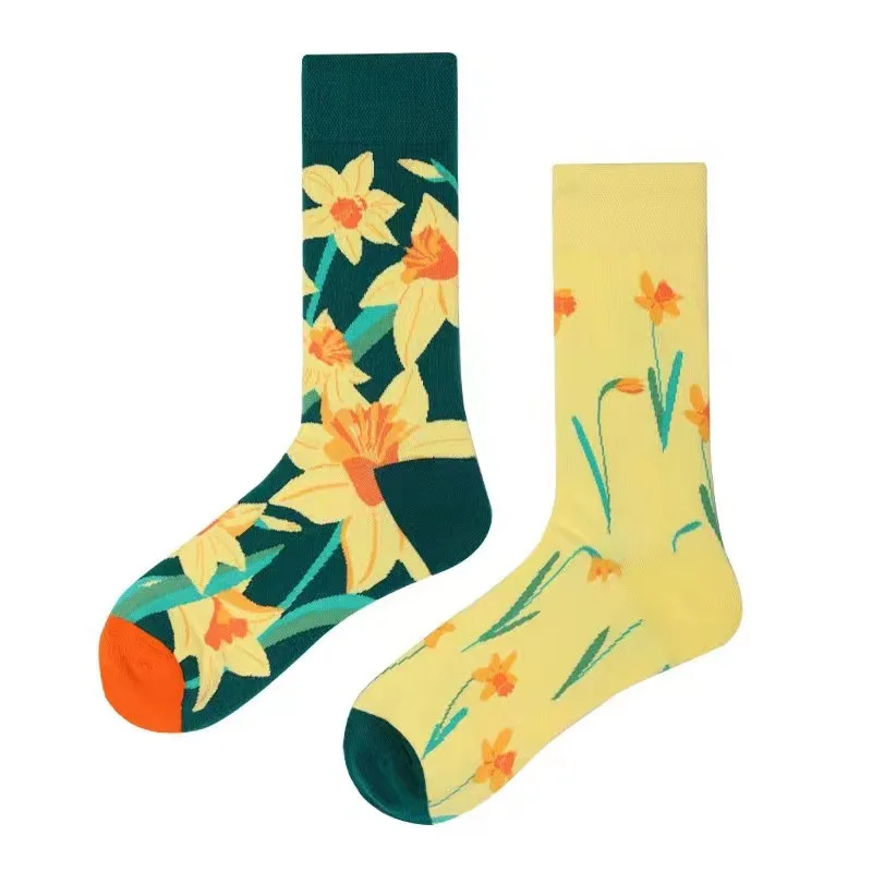 Neue Frühling Und Sommer Paare Skateboard Sox Kreative Abstrakte Kunst Harajuku Hip Hop Straßen Flut Socken Bunte Lustige Socken – Detail 3