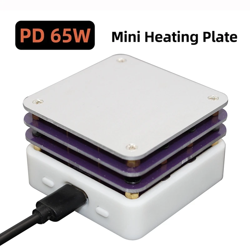 PD 65W Mini Digital Display Adjustable Constant Temperature Heating Table Type-C USB Soldering Heating Plate B Easy To Use