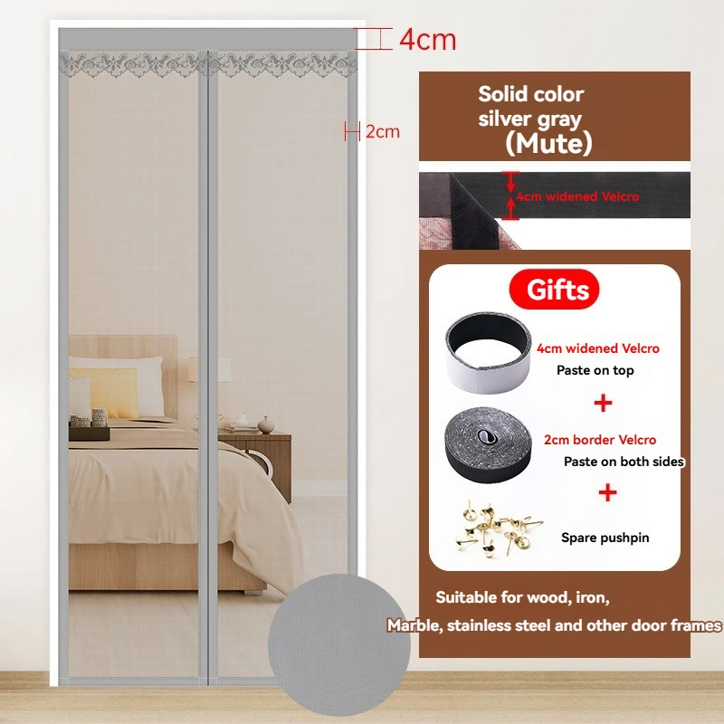 Hot Selling Mosquito Proof Fly Screen Door Non-porous Velcro Screen Door Breathable Fresh Air Screen Door