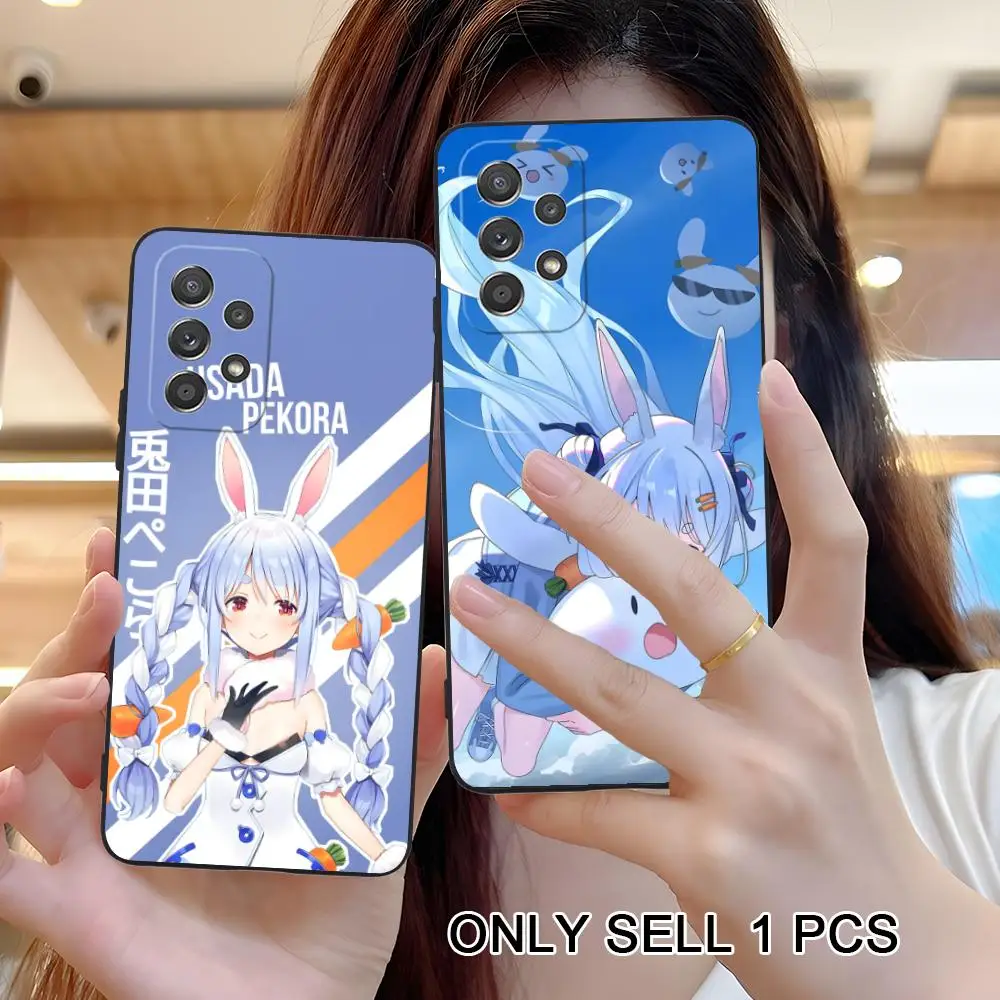 Holo Usada Pekora Phone Case for Samsung Galaxy A26 25 24 23 22 21 17 16 15 14 13 12 11 5G Soft TPU Shockproof Cover