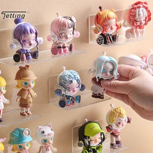 Self-Adhesive Transparan Akrilik Wall Mounted Angka Rak Display Model Karakter Rak Penyimpanan Mainan Berdiri Pemegang Aromaterapi 10 stand action figure penjualan terbaik - №