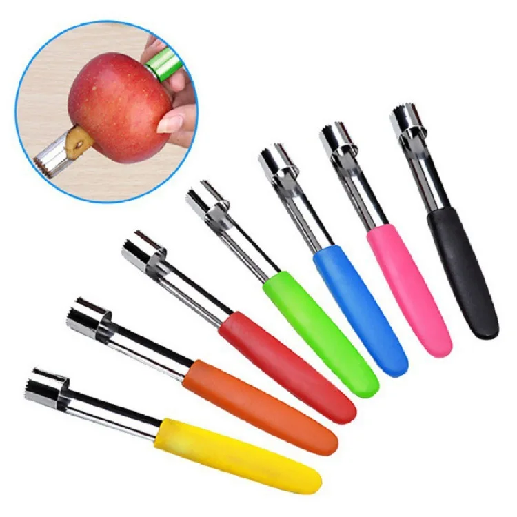 

2025 new Stainless steel fruit core kitchen tool apple pear practical fruit corers household kitchen fruit core plastic handle