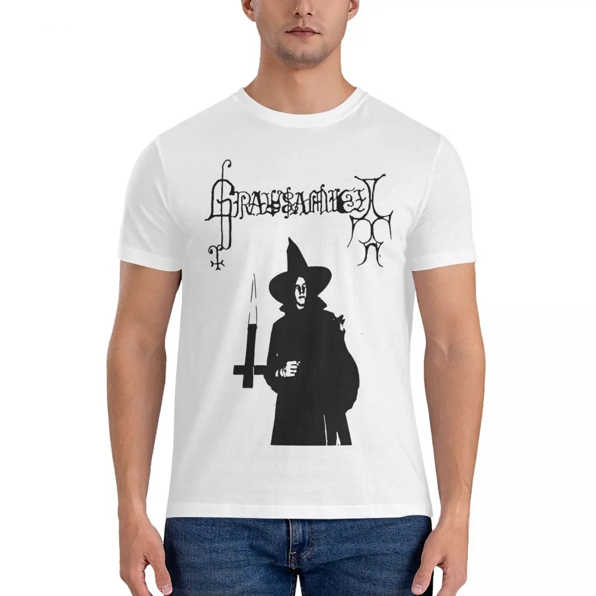 

Забавная Мужская футболка сатана с коротким рукавом и круглым вырезом, из чистого хлопка