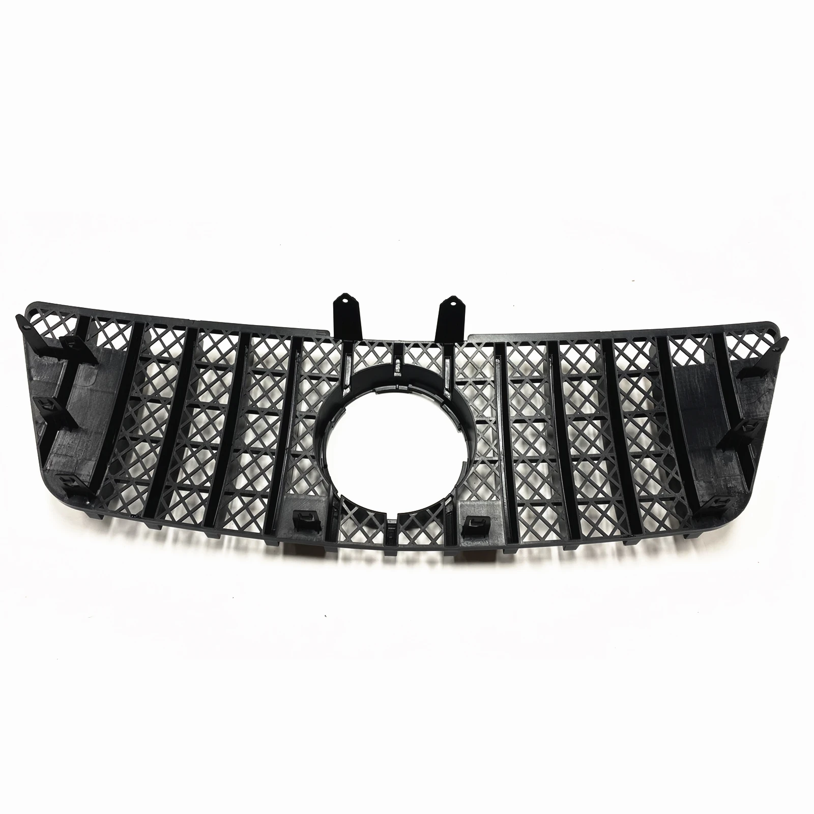 GT Black/Silver Front Grille Grill For Mercedes Benz ML Class W164 2009-2012 ML350 ML450 ML500 ML550 Upper Bumper Hood Mesh Grid