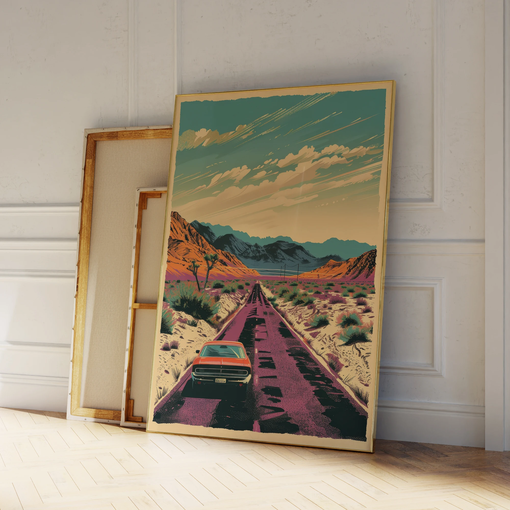 Moderne Umarmung Open Road's Serene Nostalgie Vintage Wand Kunstdrucke Leinwand Malerei Poster Bild Für Wohnzimmer Wohnkultur