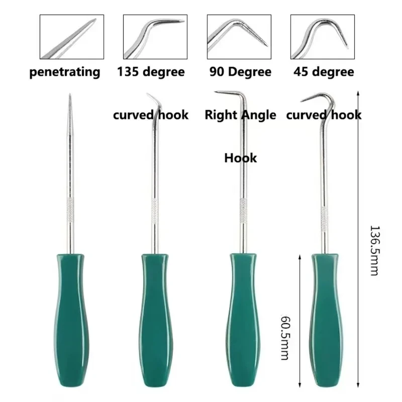 4Pcs 135mm Oil Seal Pick Hooks - огляд і ціна Tools Mechanical Workshop