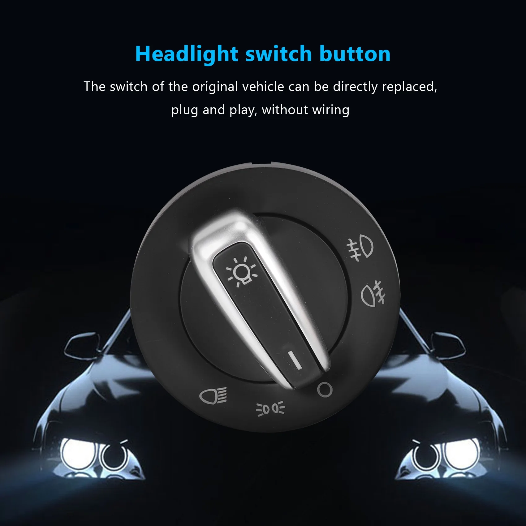 

Car Headlight Lighting Lamp Fog Light Switch Button Suitable for Volkswagen Golf Jetta Passat 3BD941531