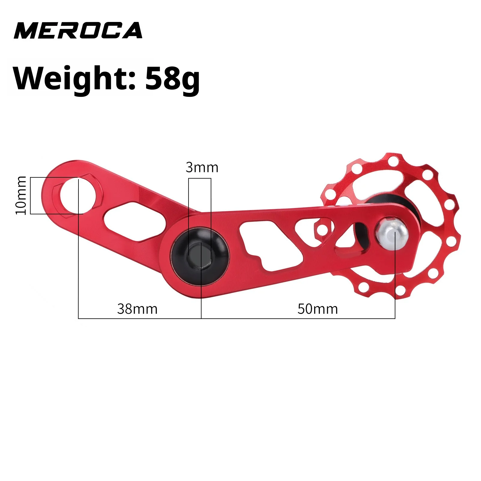 Bicycle Chain Tensioner Aluminum Alloy Bicycle Single Speed Chain Guide Pulley Bike Chainring