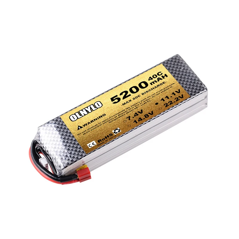 Bateria Lipo com Alta Ampliação, Plugue T XT60, 11.1V, 5200mAh, 3s, 40C, Helicóptero RC, Aeronave, Quadcopter, Carros, Avião, 3S