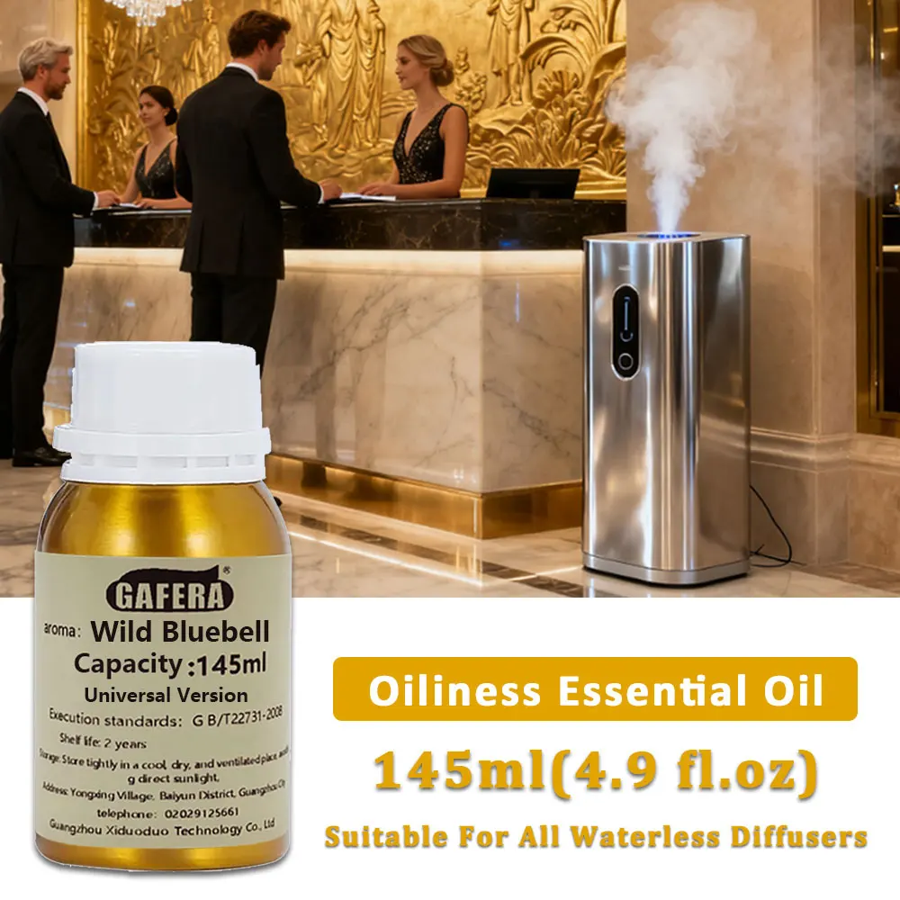 GAFERA 145ml (4.9 fl.oz) Wild Bluebell Kempinski Hilton Fragrance Essential Oil Supplement For Fragrance Machine, Aroma Diffuser