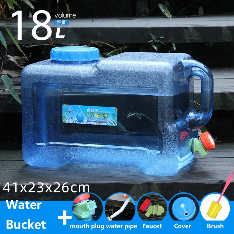 15L-5L Outdoor Car Drinking Bucket Portable Camping Picnic Hiking Water Bucket with Faucet Large Capacity Wateater Bucket Tank