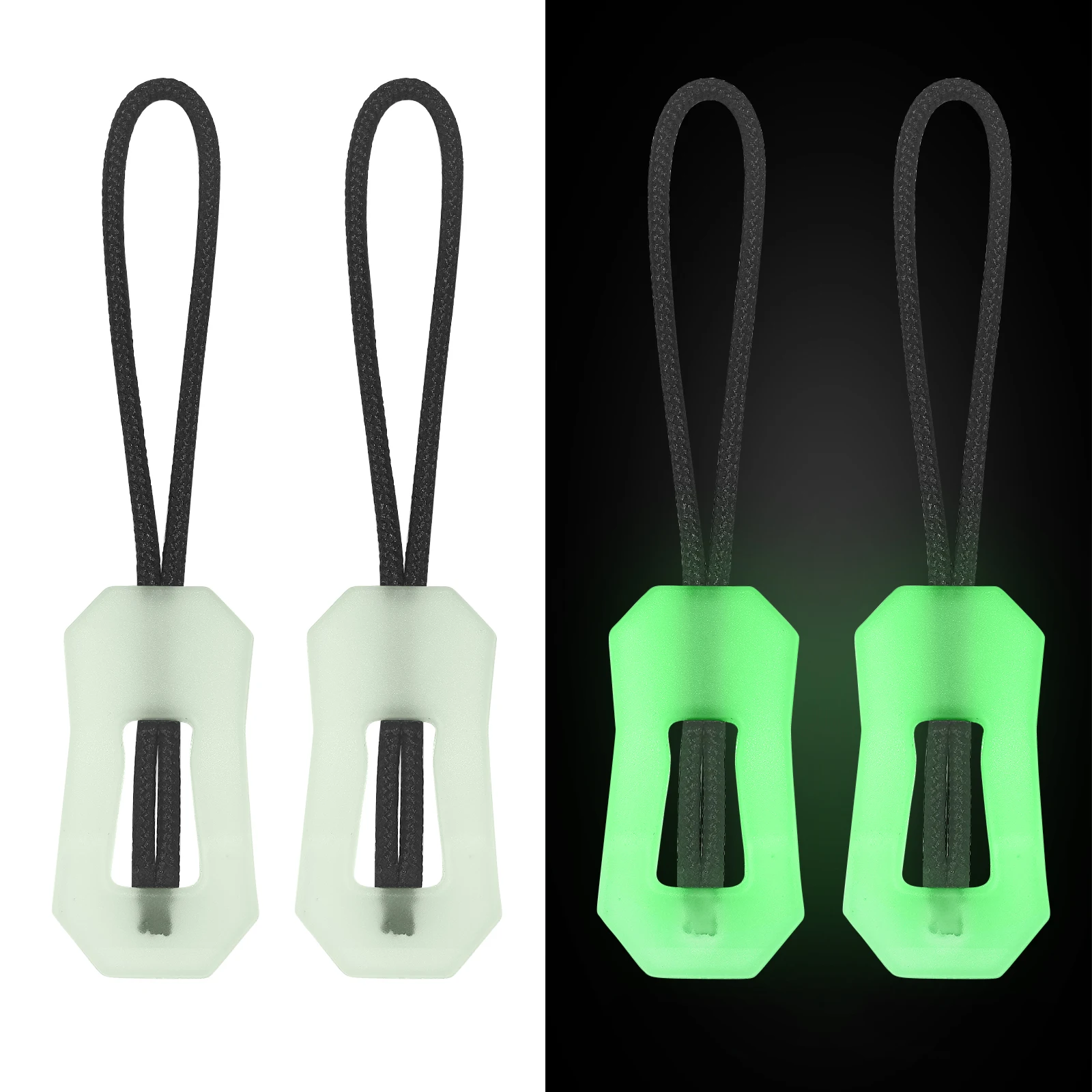 3/6/10Pcs Backpacks Luminous Zipper Ropes Handle PVC Slider Head DIY Outdoors Repair Kit Bags Luggage Wallets Clothes Anti-Lost