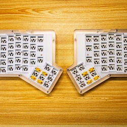 If-ergo 2.4G Wireless Split Mechanical Keyboard Kit Hotswap Custom Ergonomic Keyboard for E-sport Office