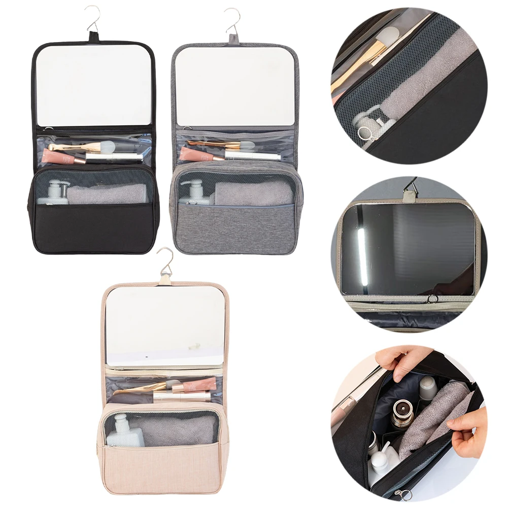 حقيبة مستحضرات تجميل للسفر قابلة للطي، منظم مكياج كبير، حقيبة أدوات الزينة المحمولة، حقيبة أدوات الزينة المقاومة للماء لأدوات الزينة بالحجم الكامل #1