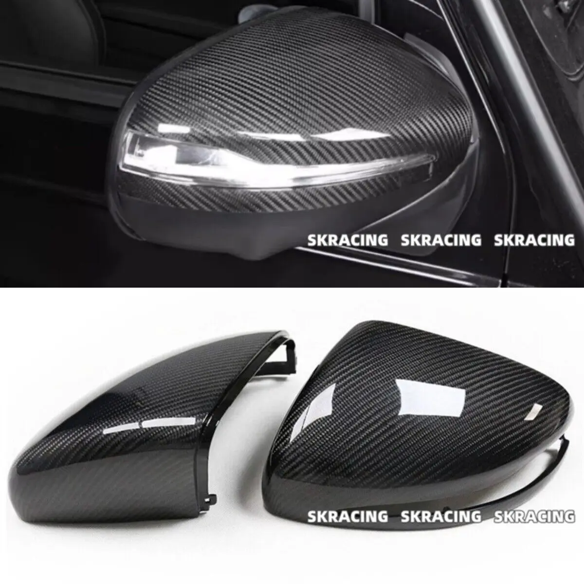 

New Style For Fits Benz W464 G-Class G500 G550 G63 AMG Replace Dry Carbon Fiber Mirror Cover Caps 2019-2024