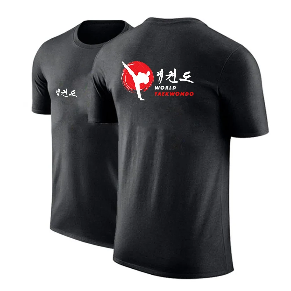 2024  WTF World Taekwondo Federation Men Quick Dry ordinary Short Sleeve Sport T Shirt Fitness Running Breathable Sportswears