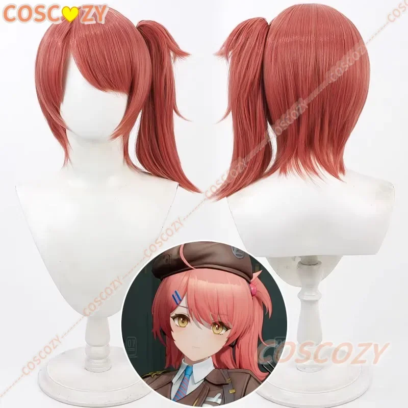 CosplayGame الفتيات المواجهة 2 Cheeta تأثيري الباروكات 30 سنتيمتر مختلط برتقالي أحمر ذيل حصان شعر مستعار مقاومة للحرارة الشعر الاصطناعية للمرأة جير